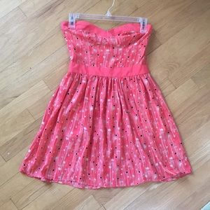 Polka Dot Strapless Dress